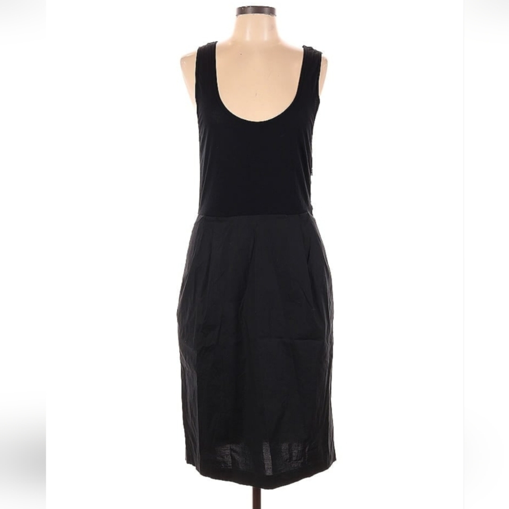 DKNY Black Sleeveless Sheath Dress for Work
